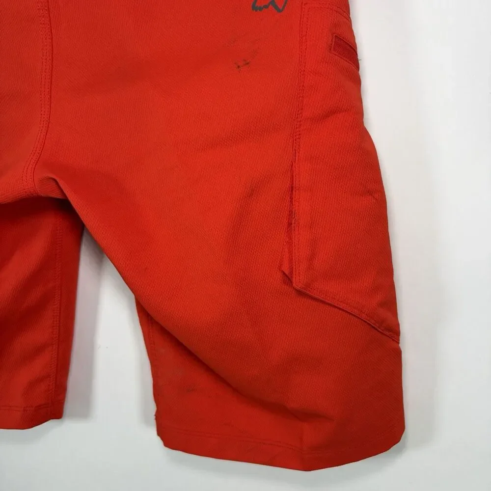Fox Racing Ranger Shorts Mens 28 Orange Black Logos 11” Inseam Motorcross Riding